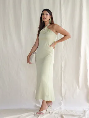 Knot Detail Halter Neck Dress