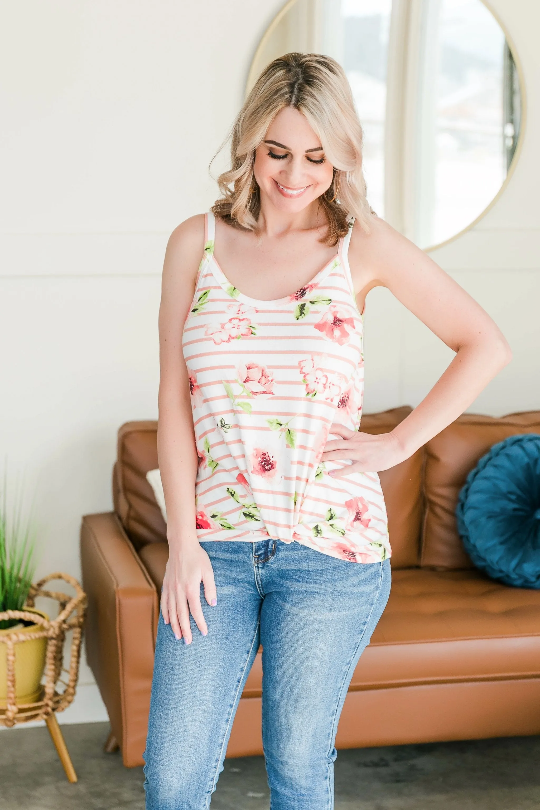Knot To Be Outdone Top In Blush