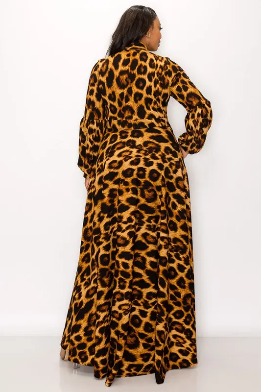 Leopard Print Maxi Dress