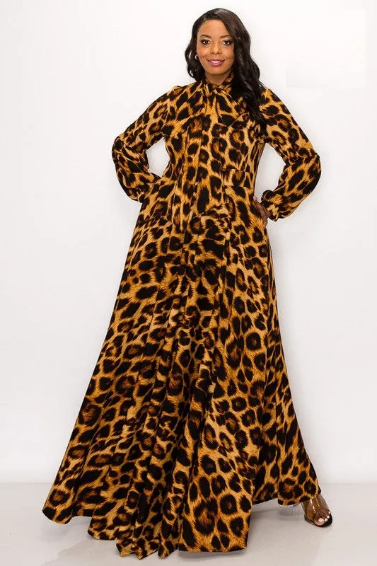 Leopard Print Maxi Dress