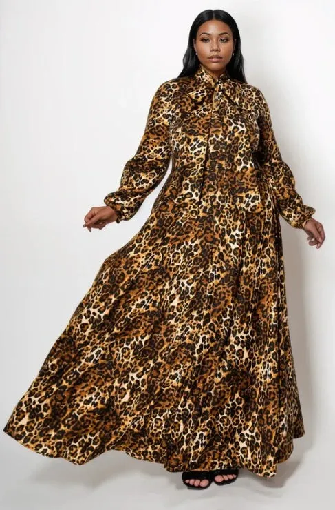 Leopard Print Maxi Dress