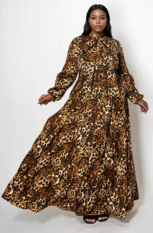 Leopard Print Maxi Dress