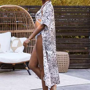 Long Kimono Beach Cover Up