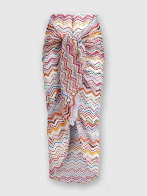 Long Skirt - Multicolor Red Tones