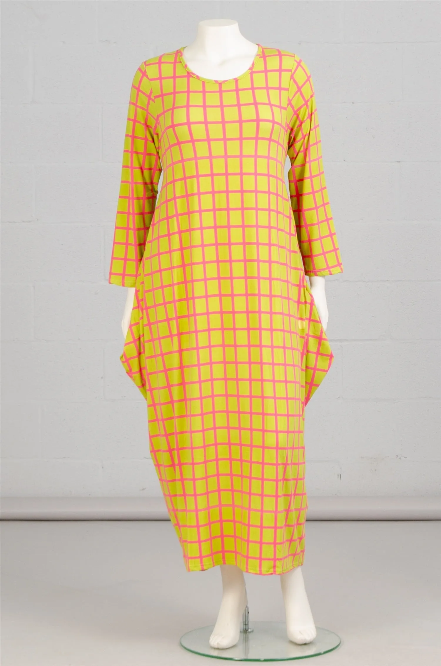 Long Sleeve Knit Print Maxi Dress