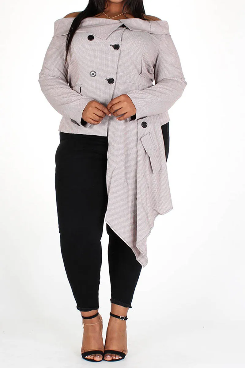 Long sleeve uneven Jacket