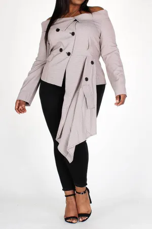 Long sleeve uneven Jacket