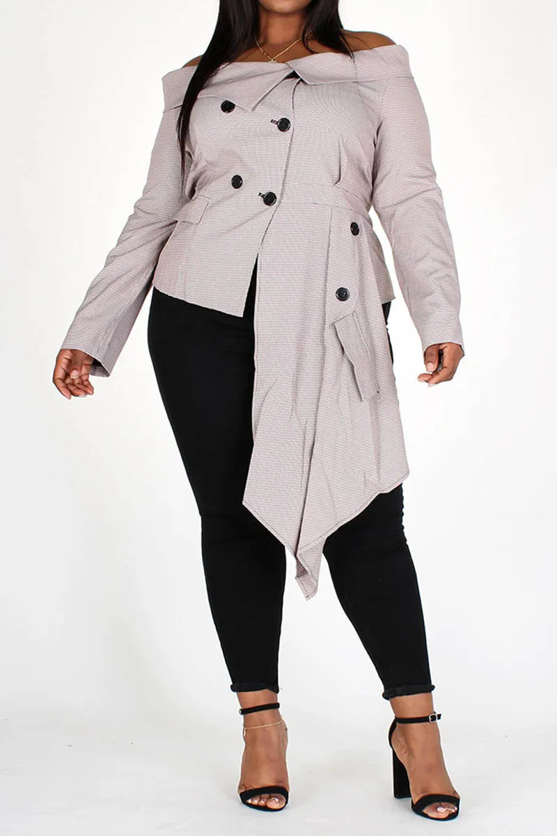 Long sleeve uneven Jacket