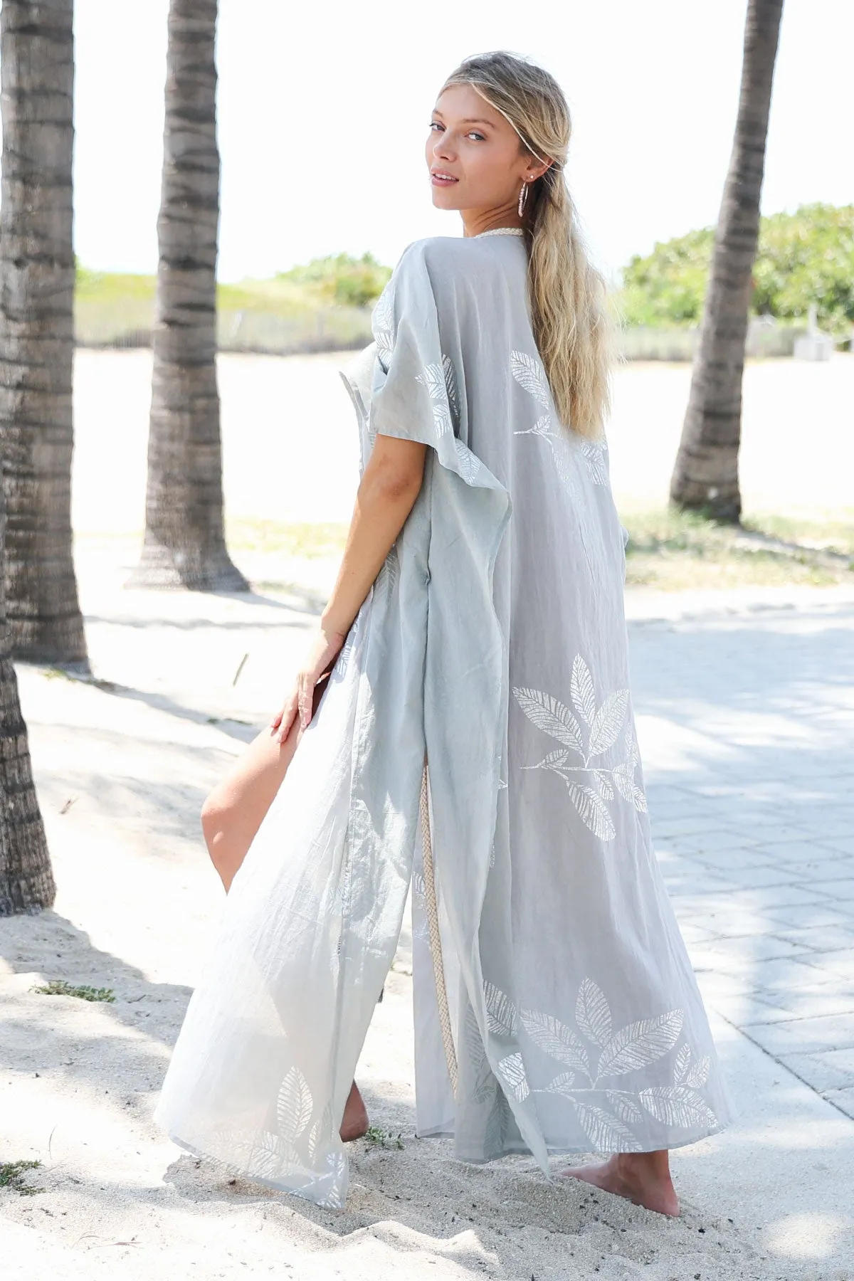 Loona Maxi Kimono Taupe