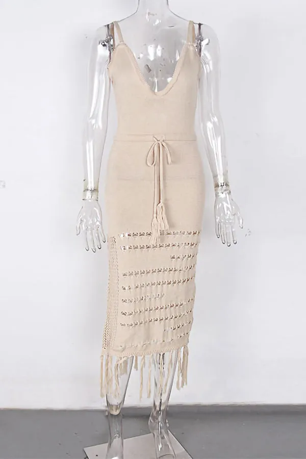 Loose Fringed Beach Blouse