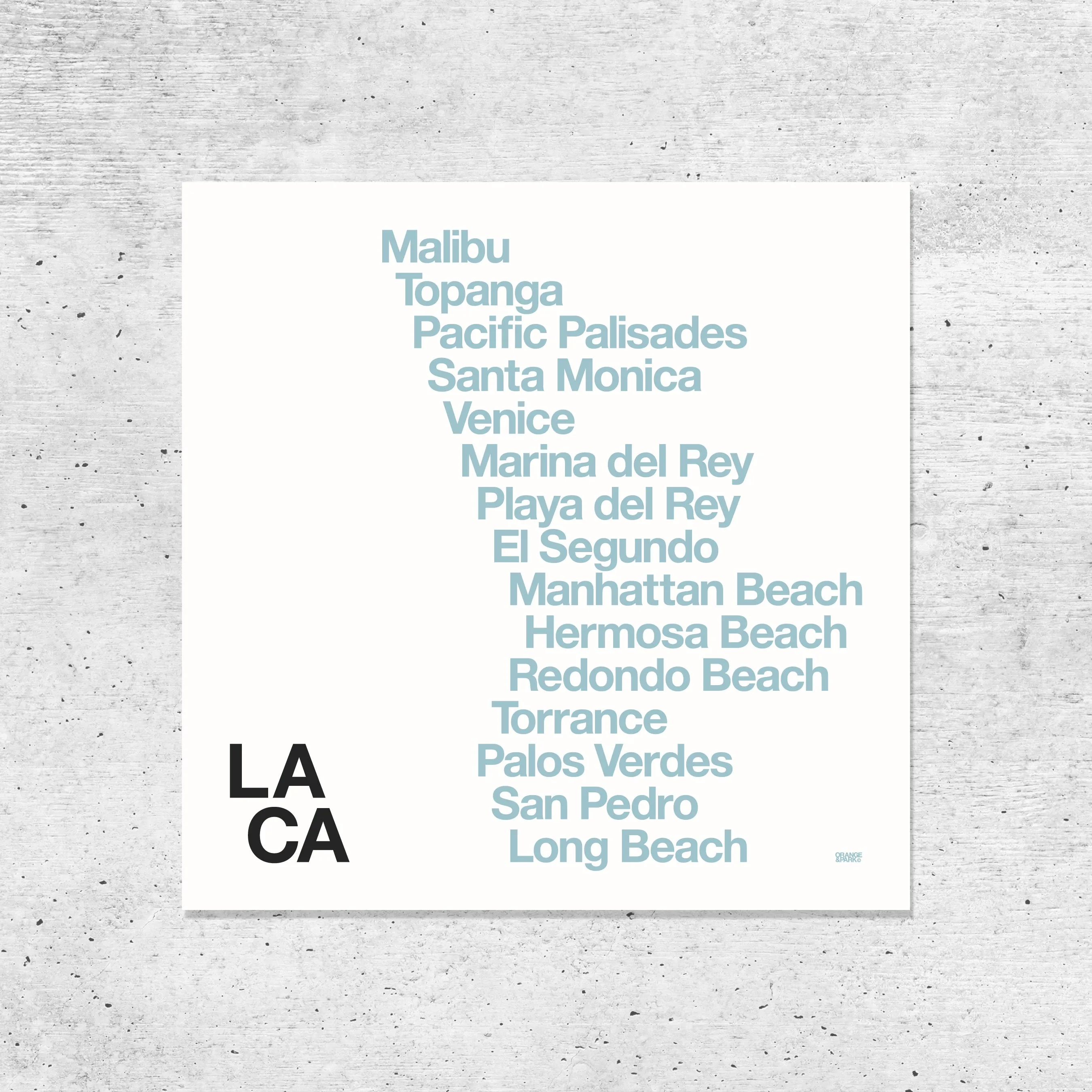 Los Angeles Beach Towns Print