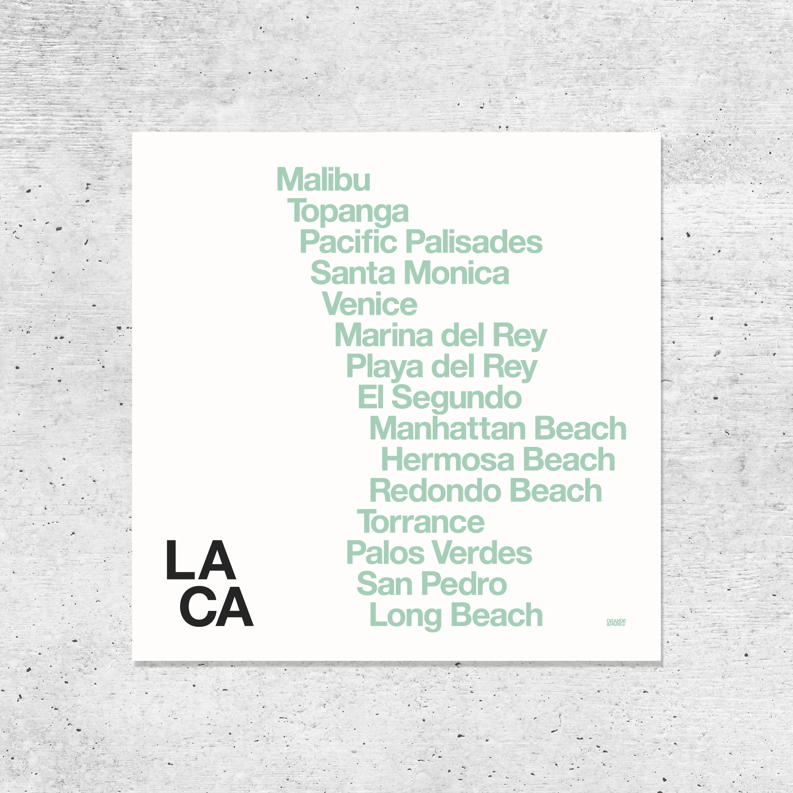 Los Angeles Beach Towns Print