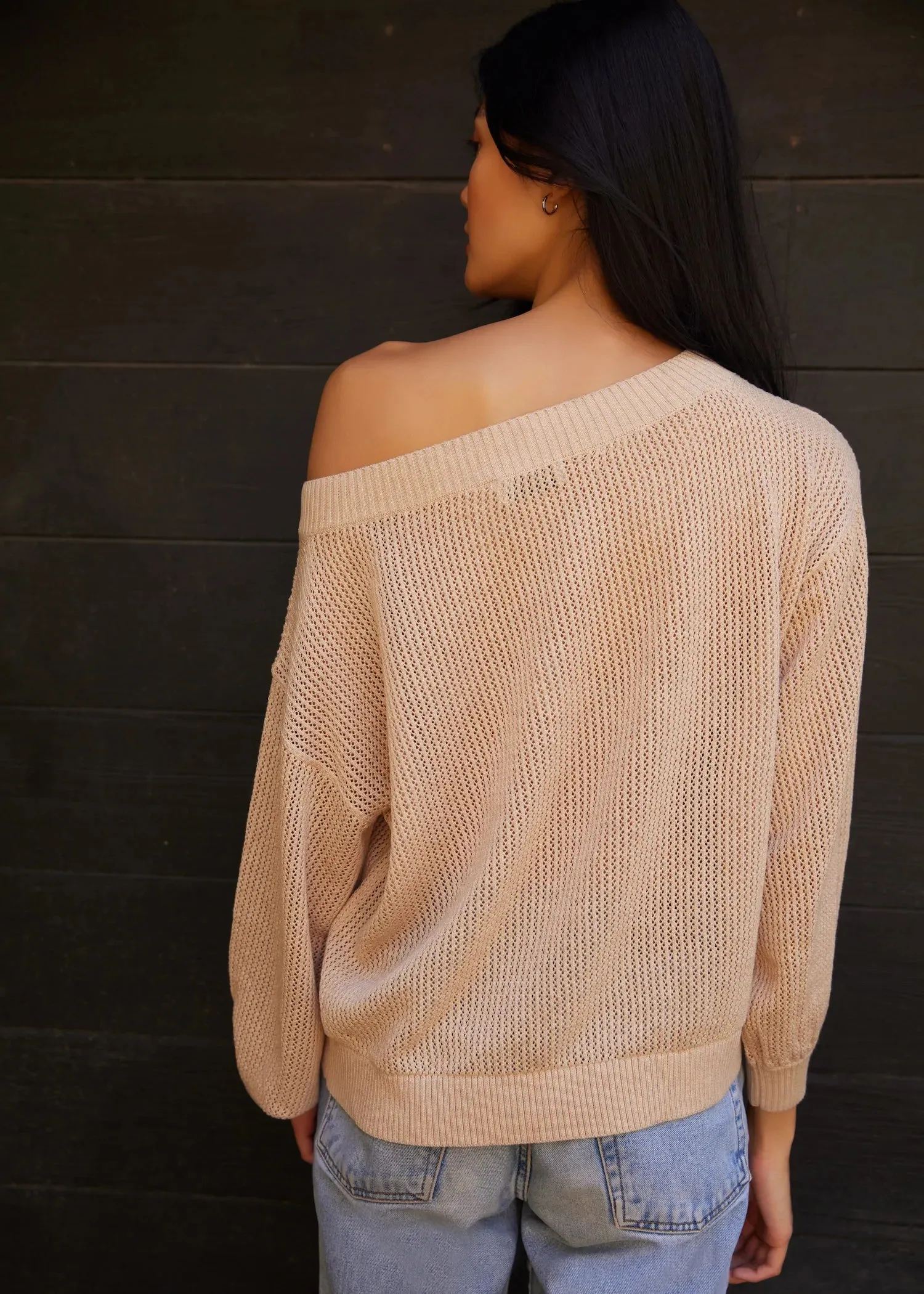 LOST   WANDER Half Moon Off Shoulder