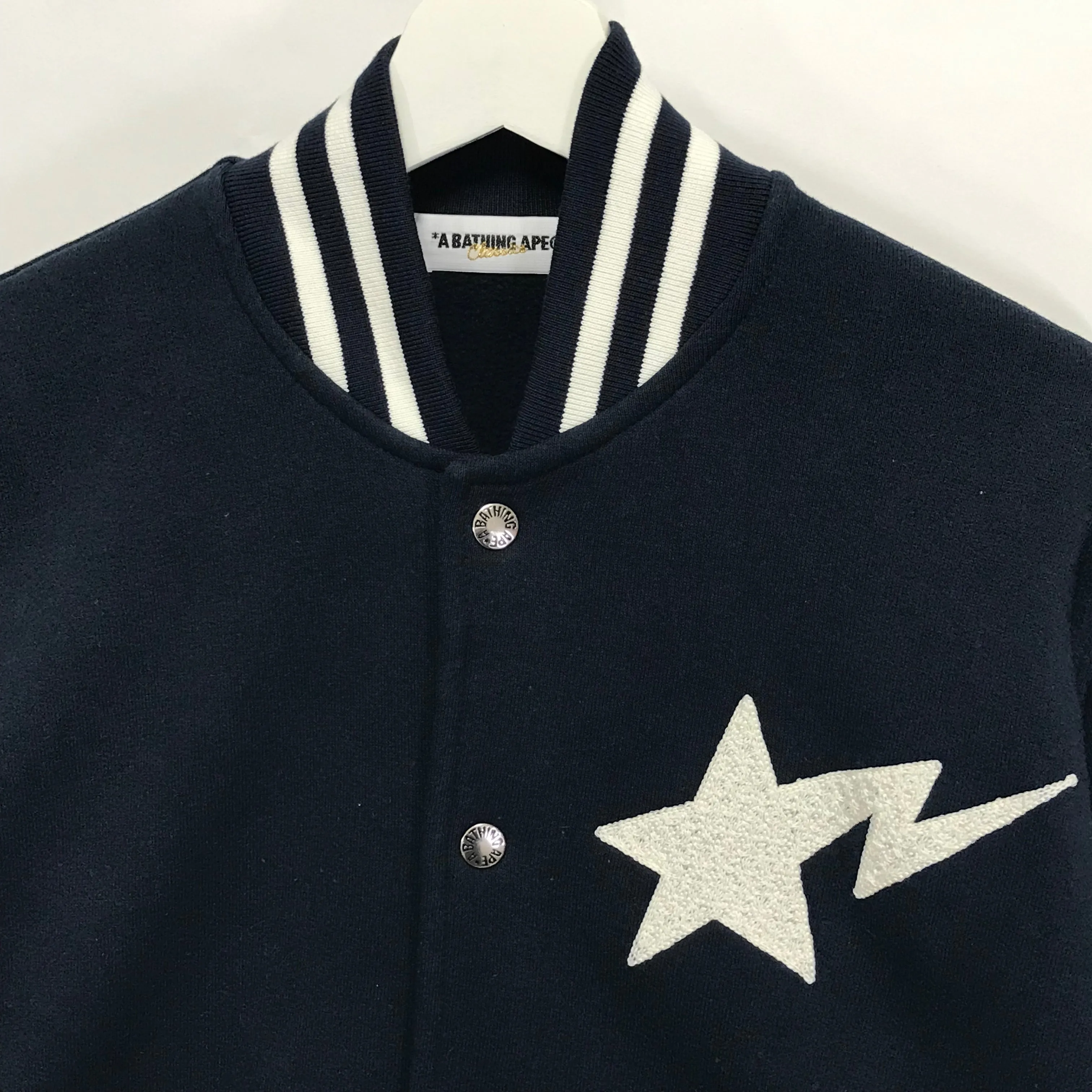 [M] A Bathing Ape Bape ASNKA Sweat Stadium Jacket Navy