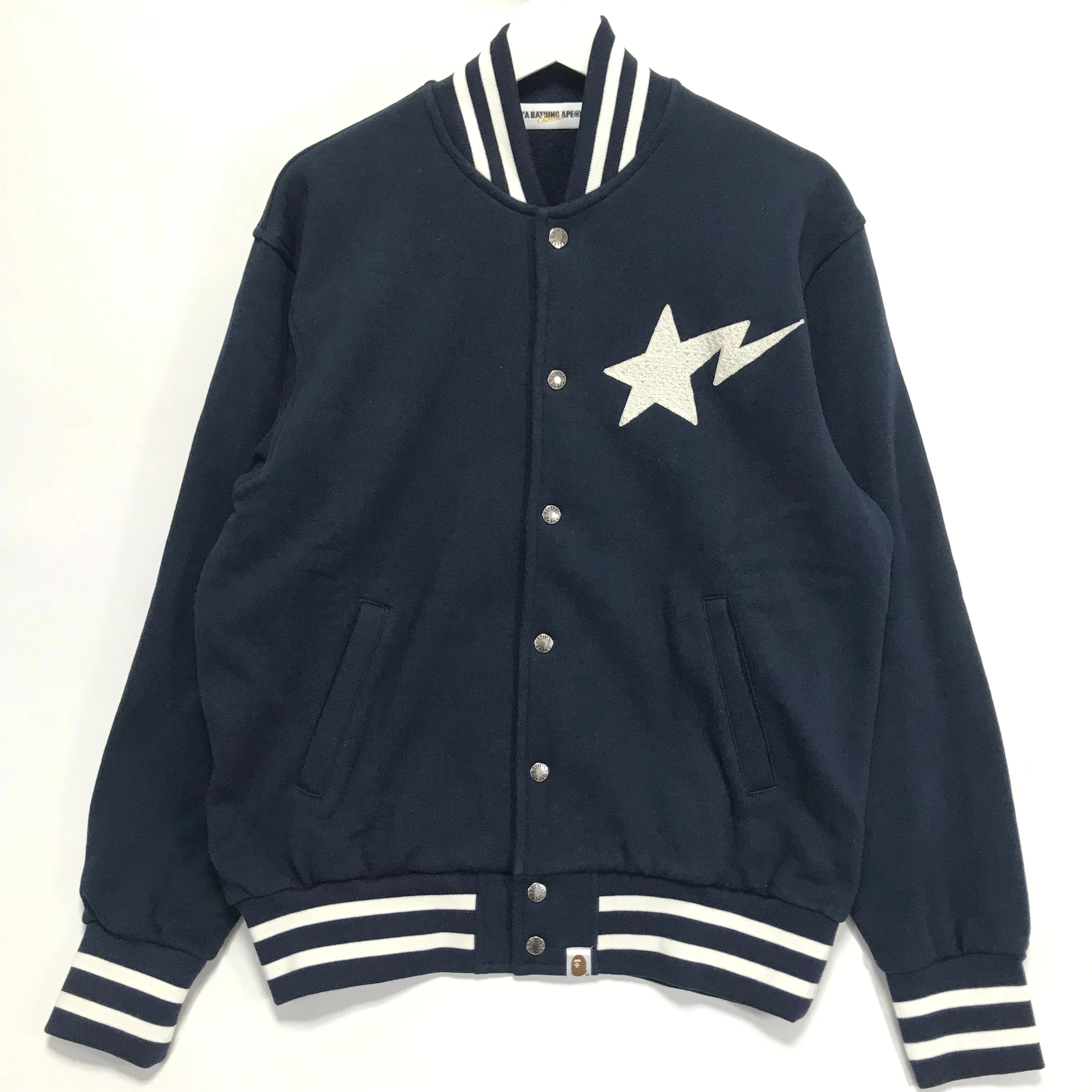 [M] A Bathing Ape Bape ASNKA Sweat Stadium Jacket Navy