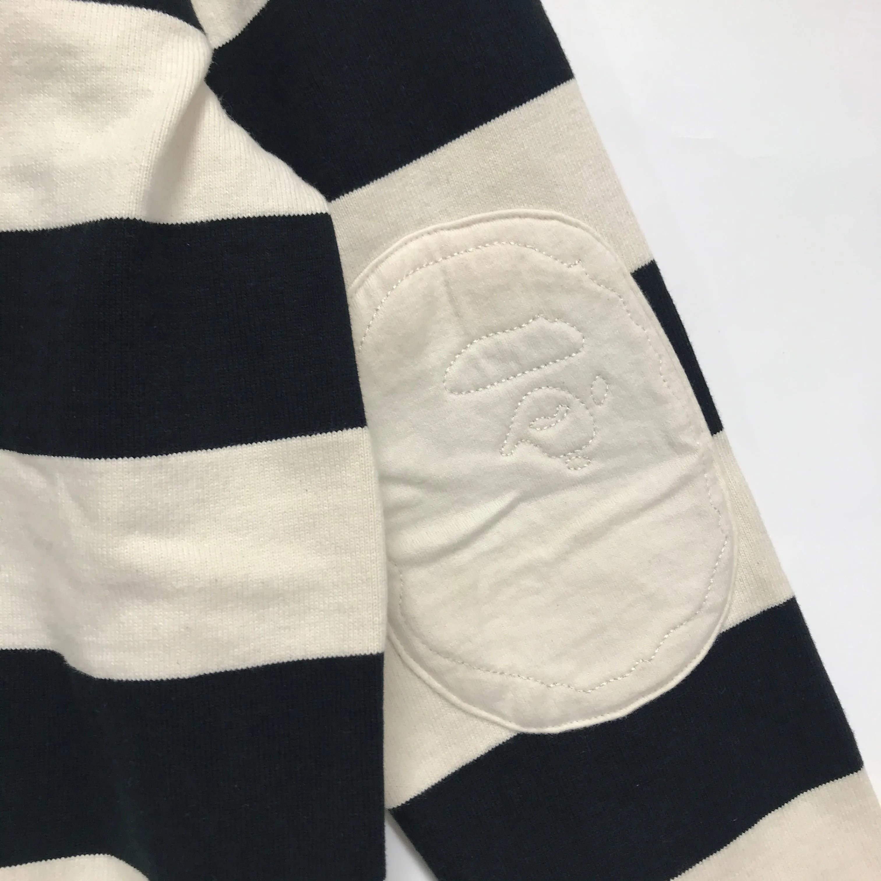 [M] A Bathing Ape Bape Crest Striped Hoodie
