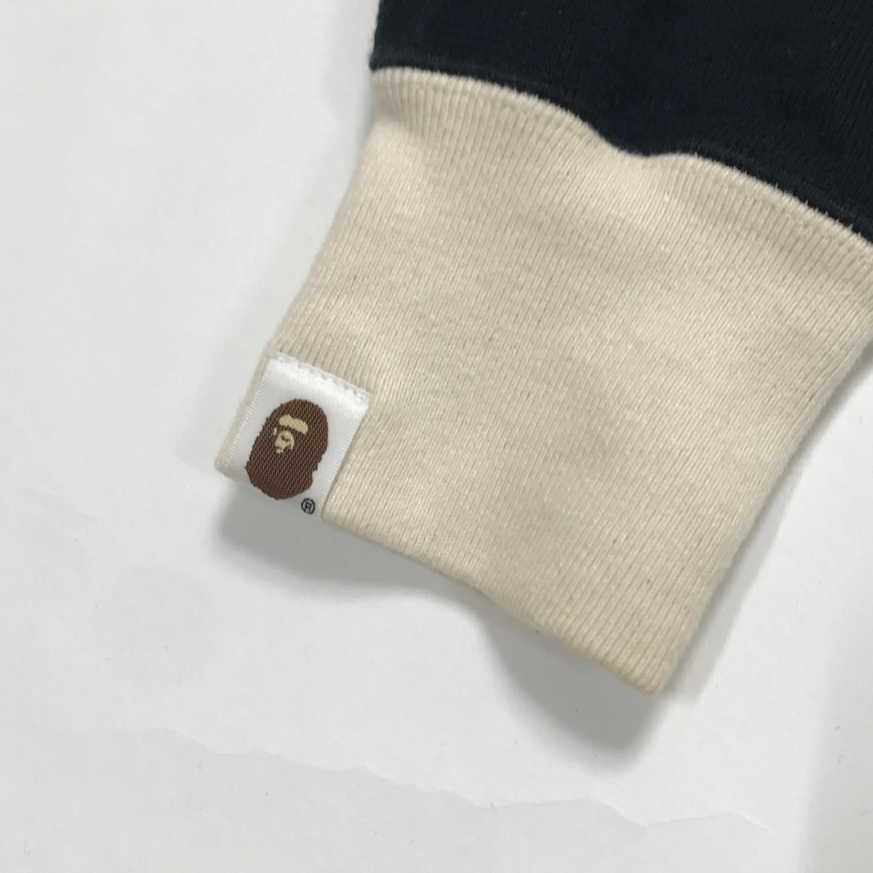 [M] A Bathing Ape Bape Crest Striped Hoodie