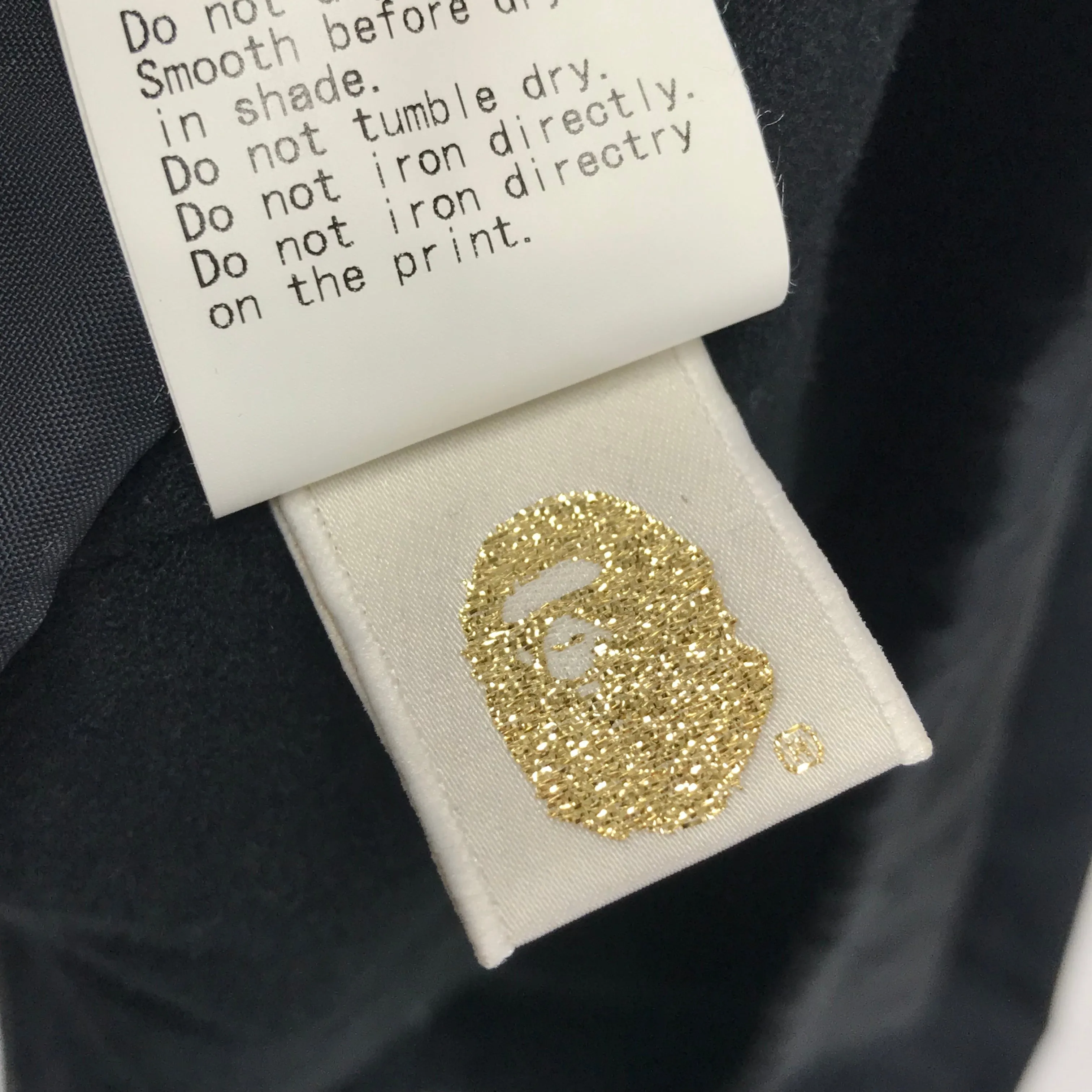 [M] A Bathing Ape Bape Nested Logo Coach Jacket Black