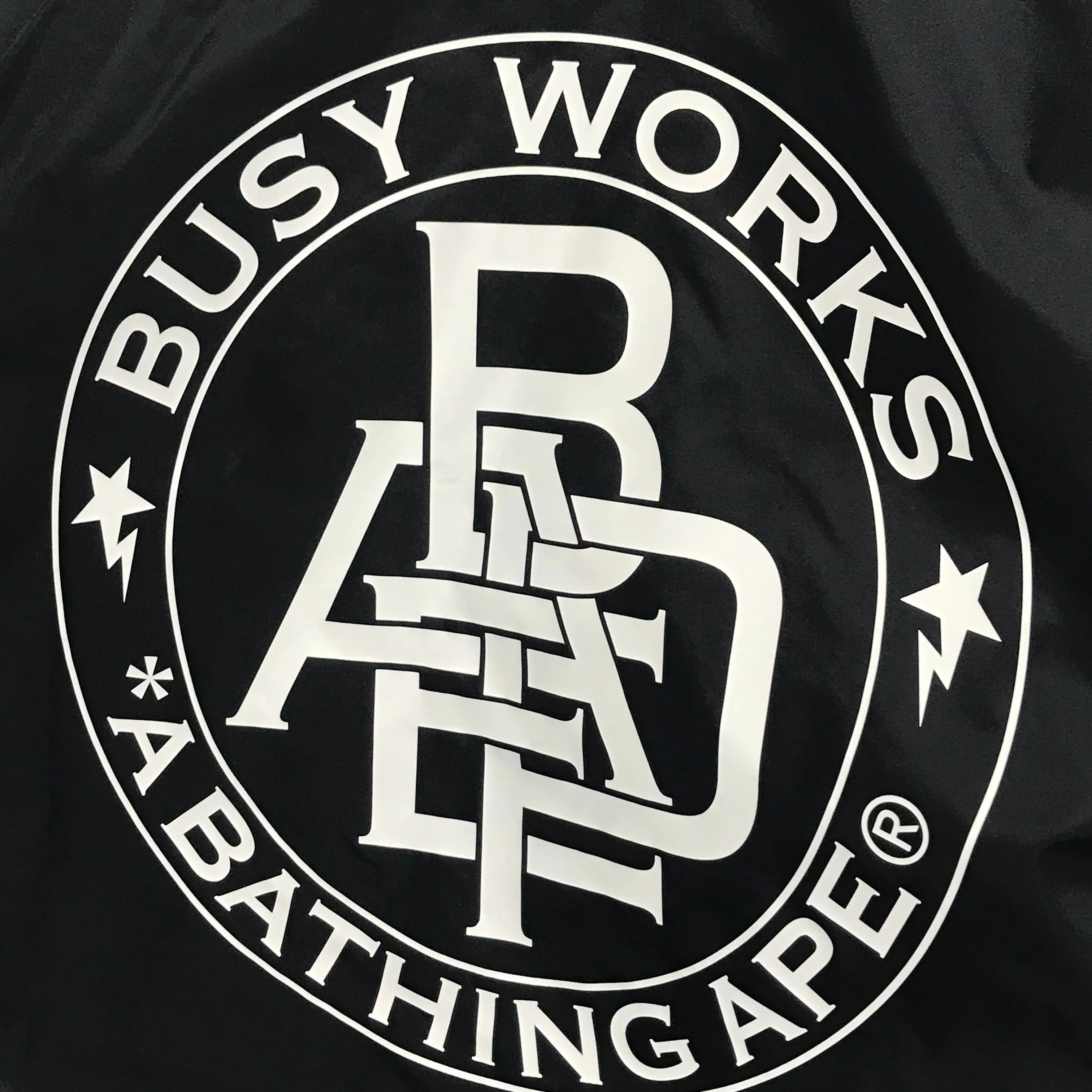 [M] A Bathing Ape Bape Nested Logo Coach Jacket Black