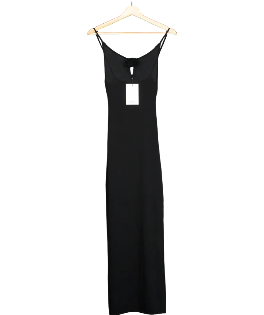 Maison Essentiele Black Knitted Maxi Dress UK 6
