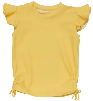 Marigold Flutter Sleeve Rash Top