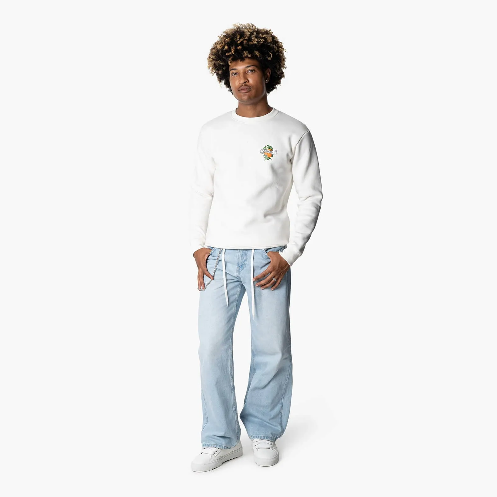 MINEOLA CREWNECK | OFF WHITE/BLACK