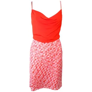 MISSONI Orange and Pink Knit Dress with Wrap Set Size 40