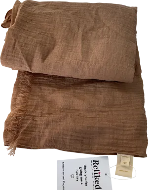 Monday Swimwear Nude St. Tropez Sarong - Husk Crinkle Linen One Size