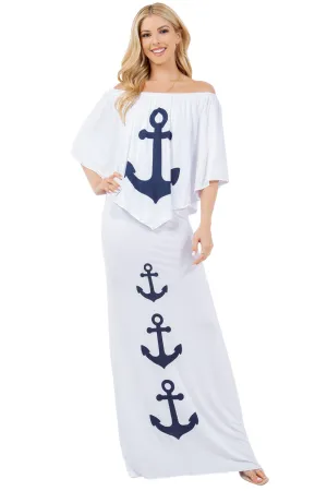 Nautical Maxi Dress