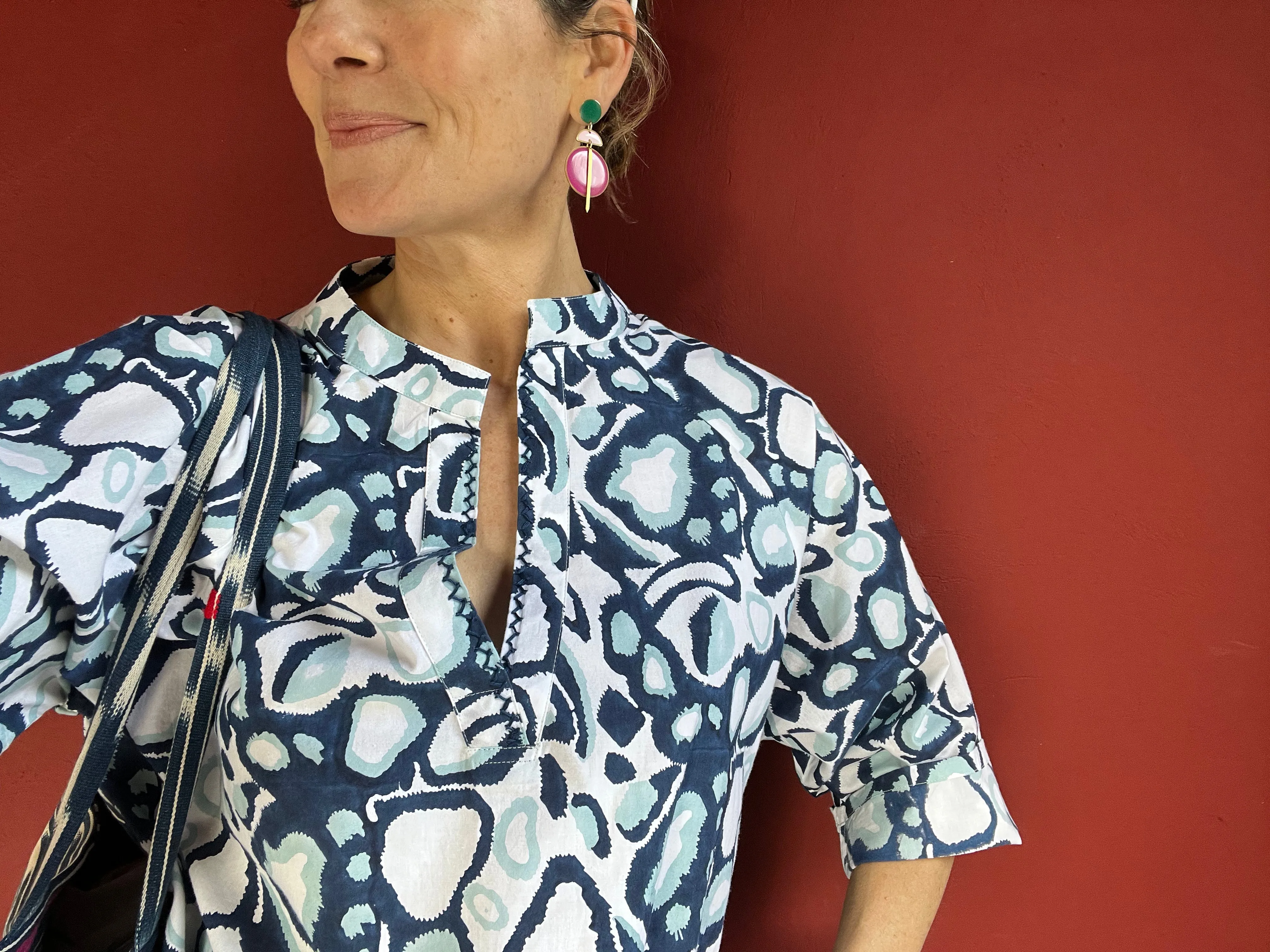 Navy Wild Dog Midi Dress