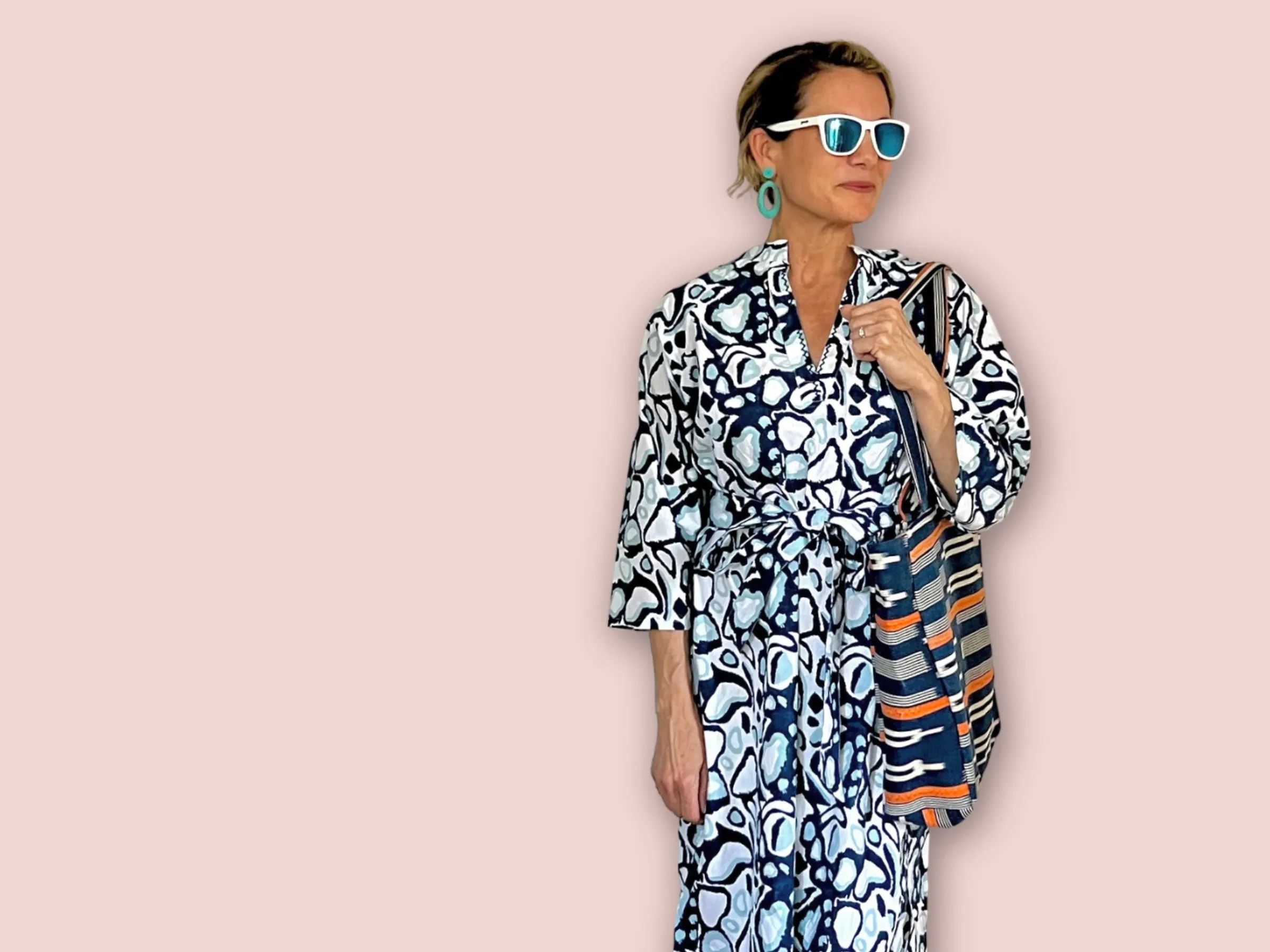 Navy Wild Dog Midi Dress