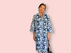 Navy Wild Dog Midi Dress