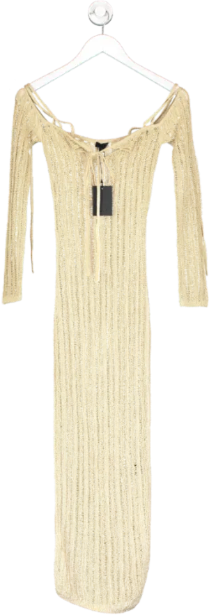 NBD Beige Evangeline Maxi Dress UK XS
