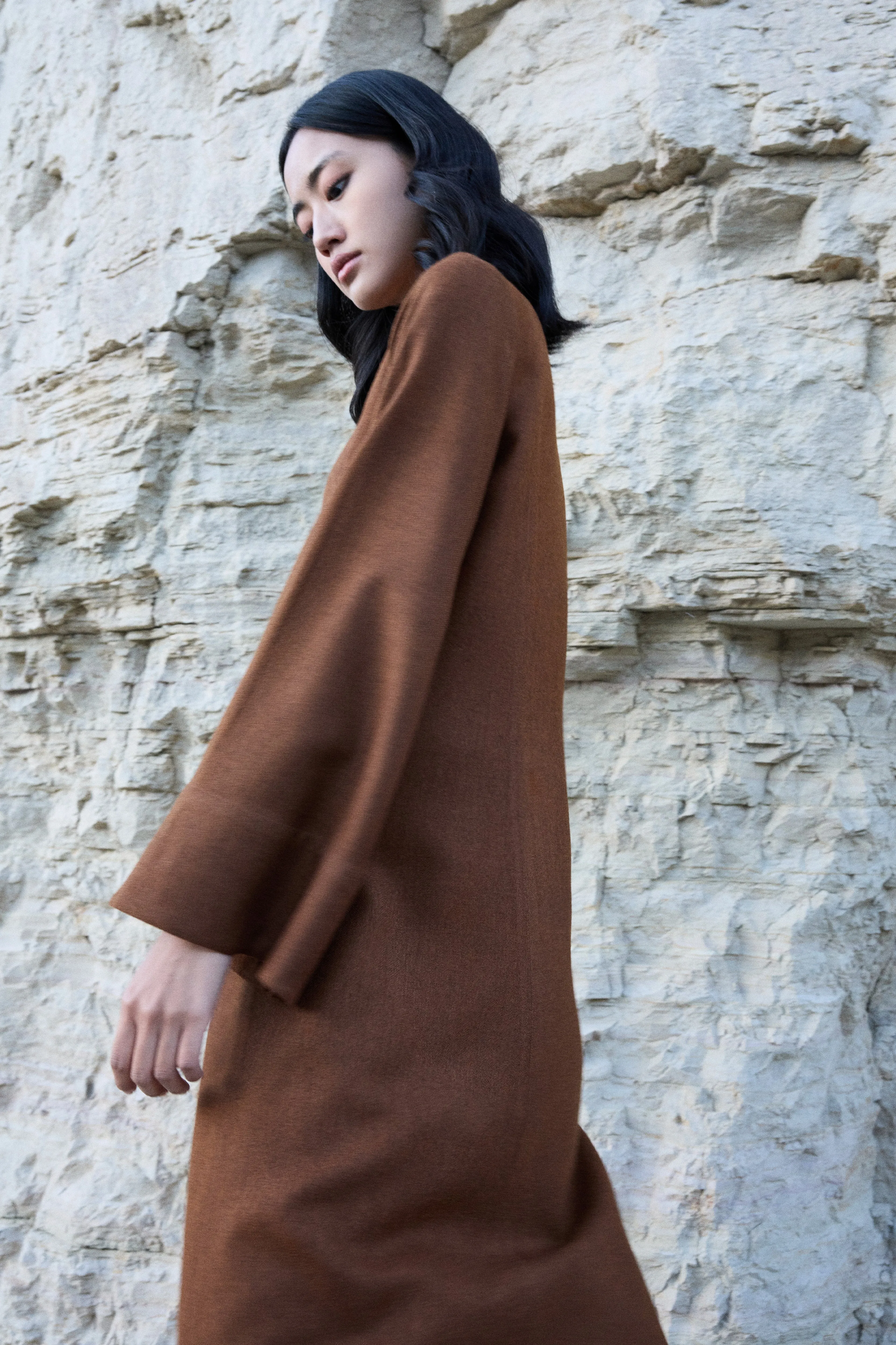 Nubra Woollen Dress (Maple)