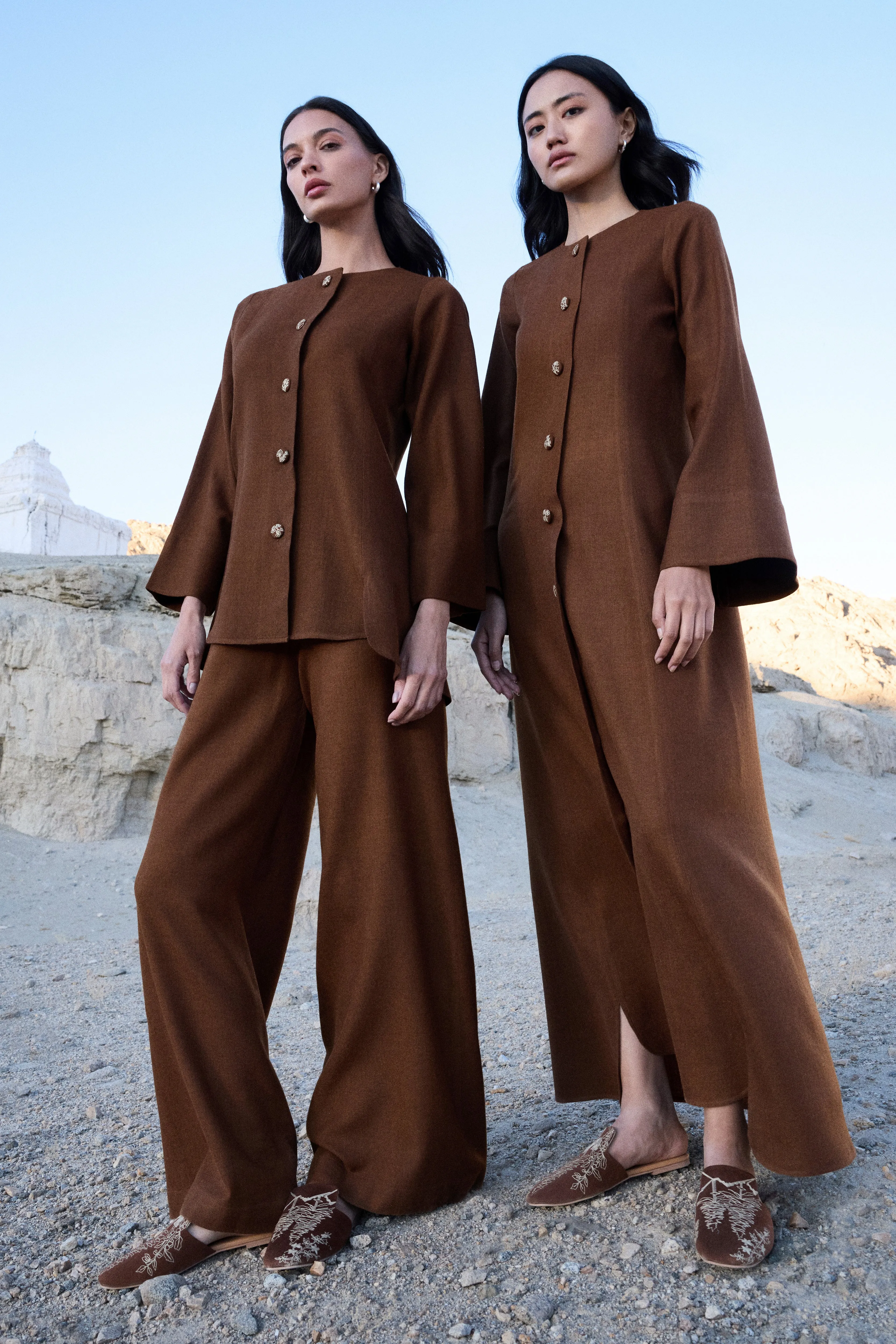 Nubra Woollen Dress (Maple)