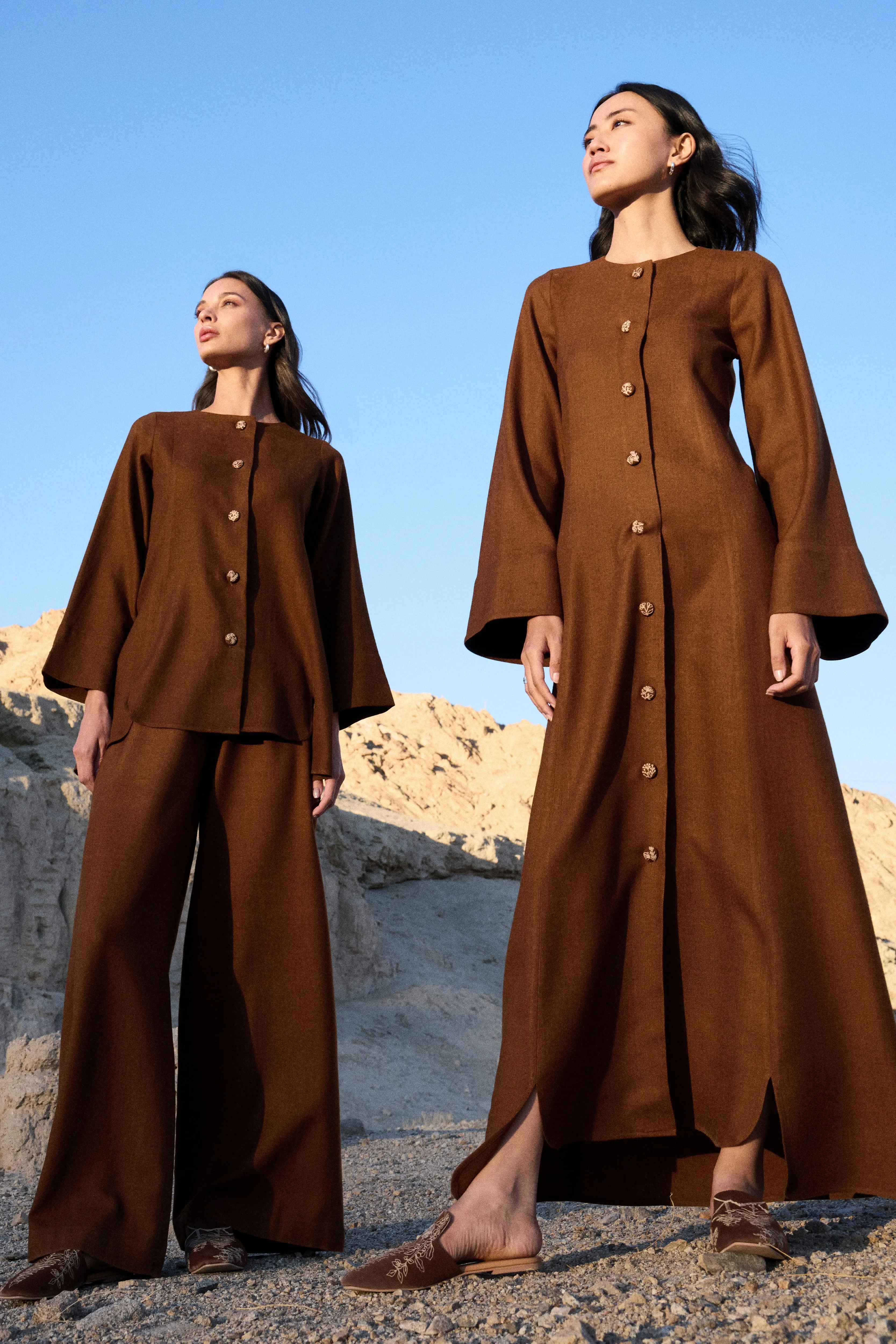 Nubra Woollen Dress (Maple)