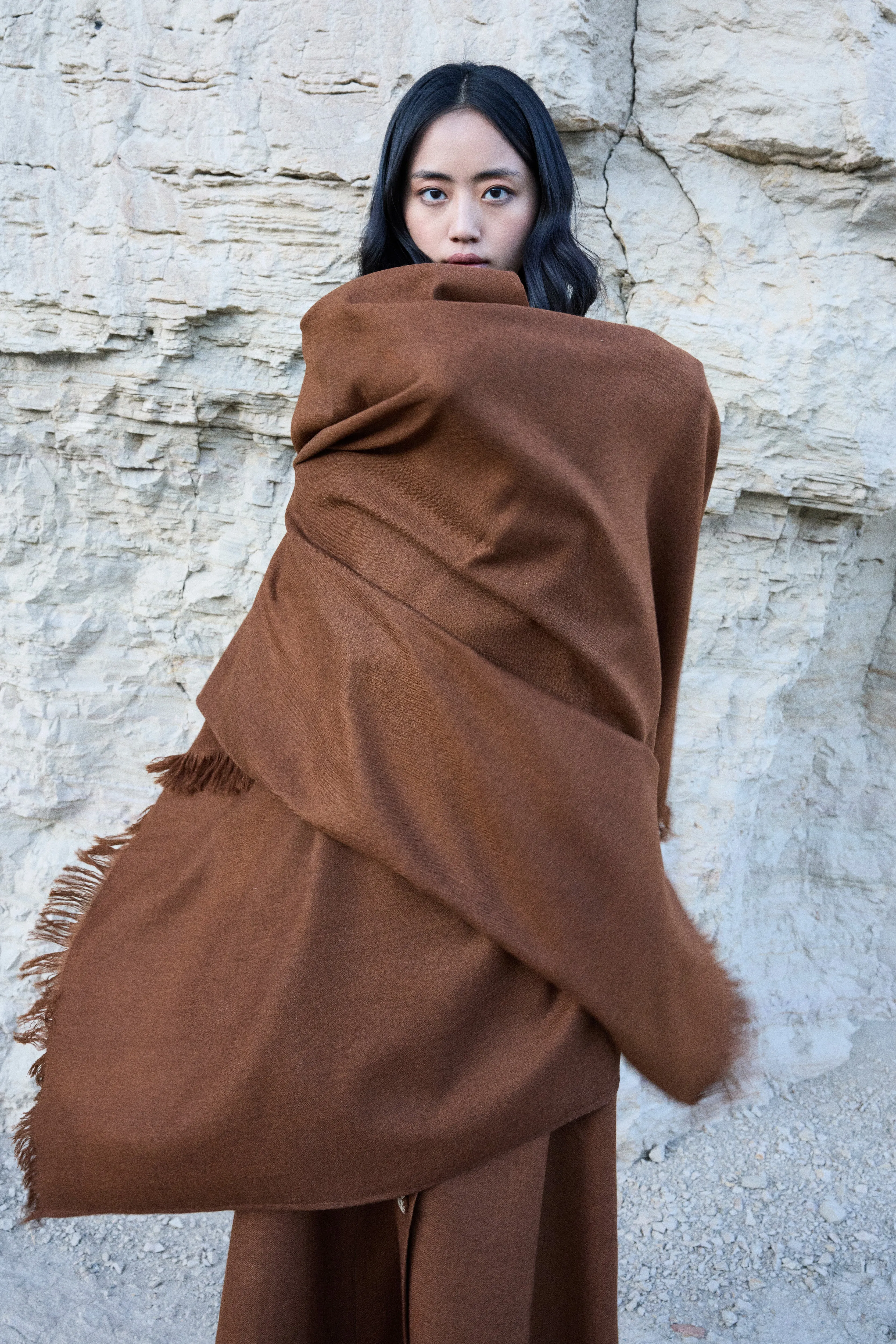 Nubra Woollen Dress (Maple)
