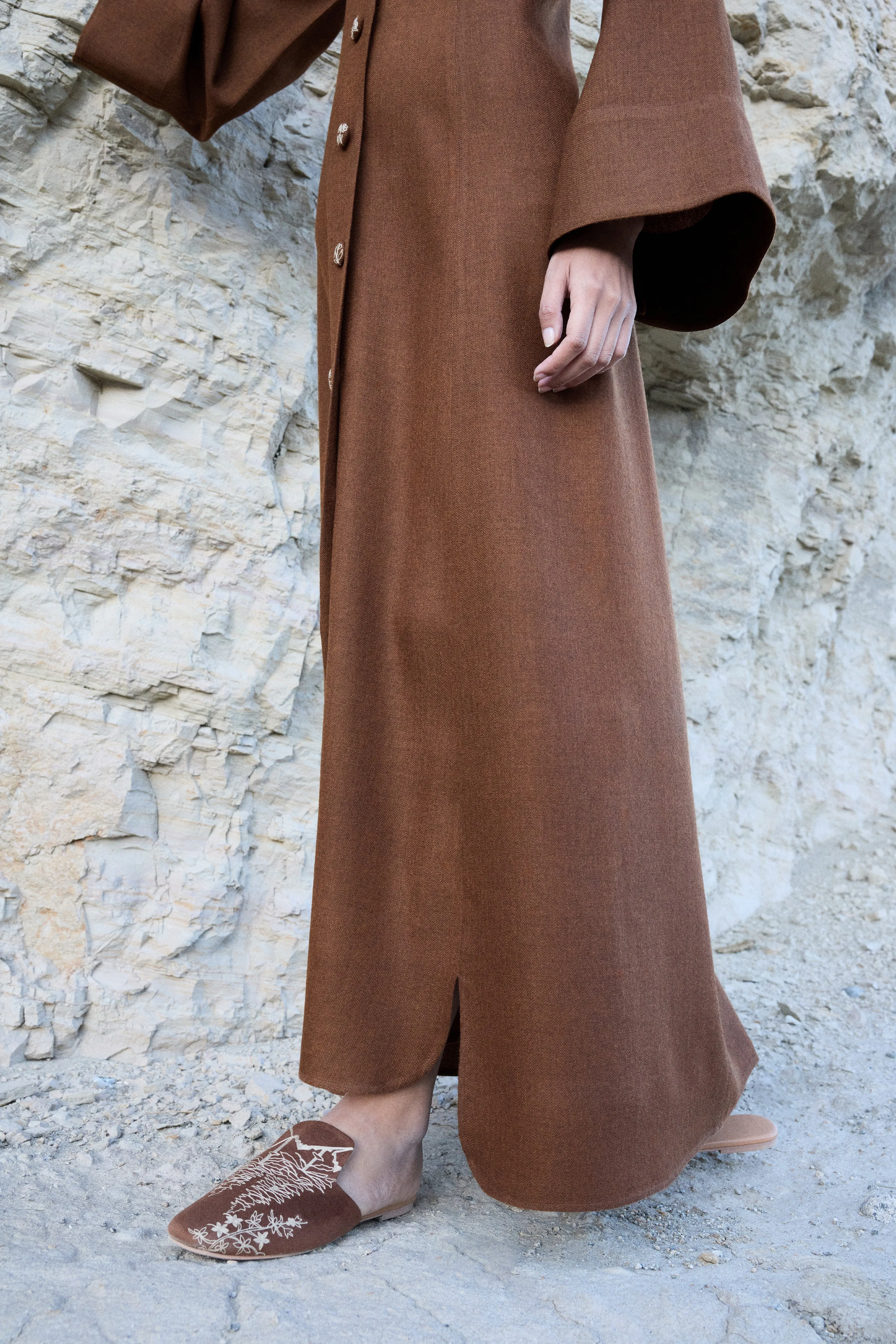 Nubra Woollen Dress (Maple)