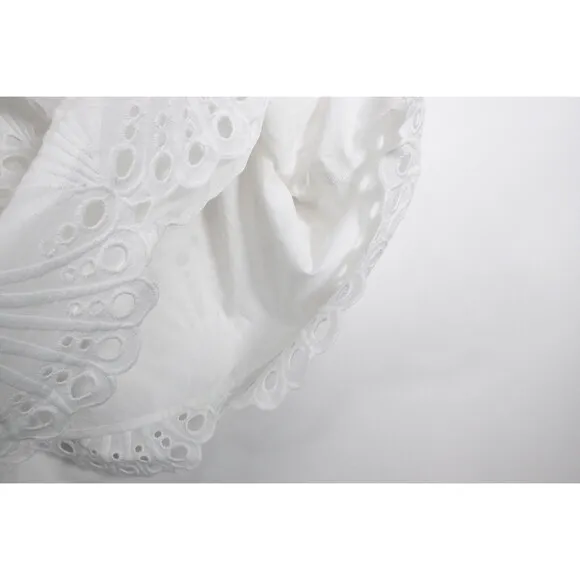 NWOT Small Andie Swim The Mona Skirt White Scalloped Eyelet Lace $148  Coverup