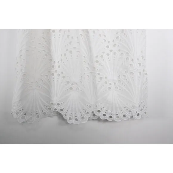 NWOT Small Andie Swim The Mona Skirt White Scalloped Eyelet Lace $148  Coverup