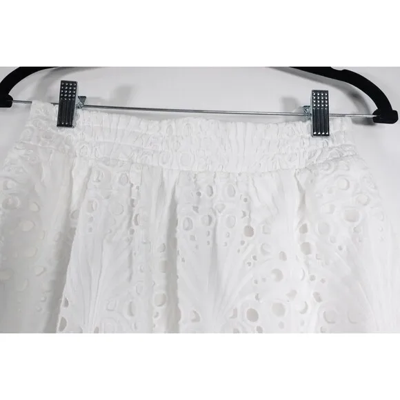 NWOT Small Andie Swim The Mona Skirt White Scalloped Eyelet Lace $148  Coverup