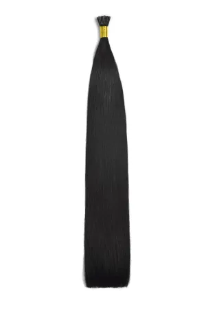 Off/Natural Black (#1B) Remy Royal I-Tips Hair Extensions