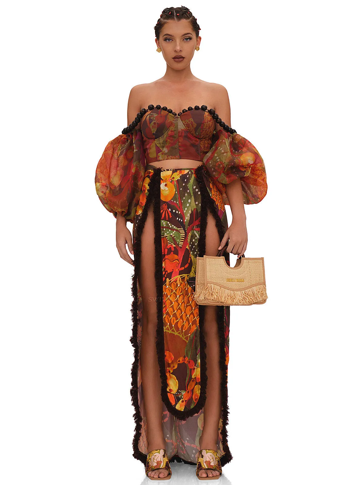 Omma Crop-Omma Sarong Skirt