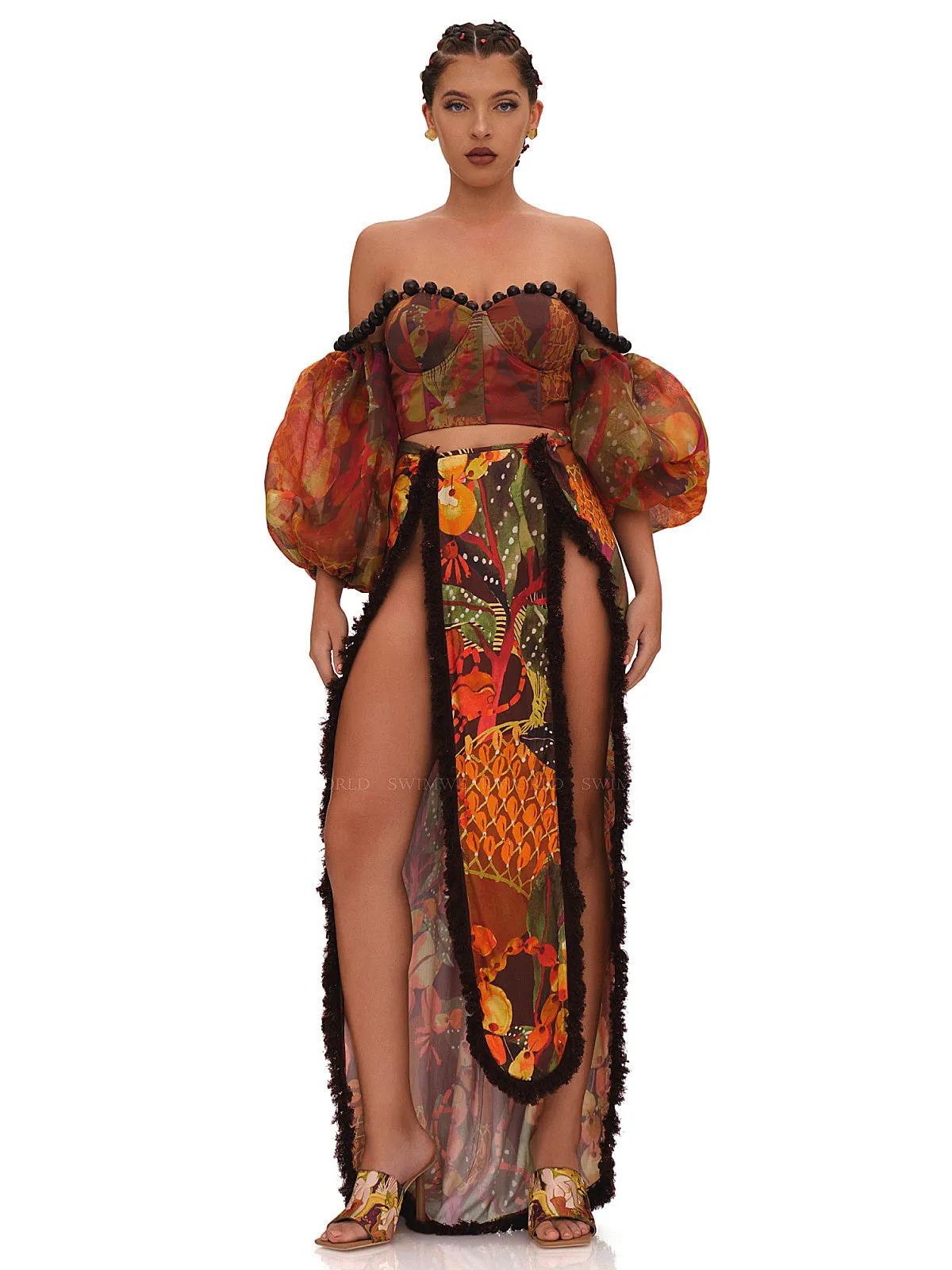 Omma Crop-Omma Sarong Skirt