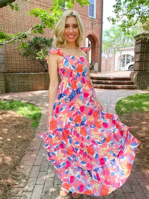On the Wild Side Maxi Dress in Pink