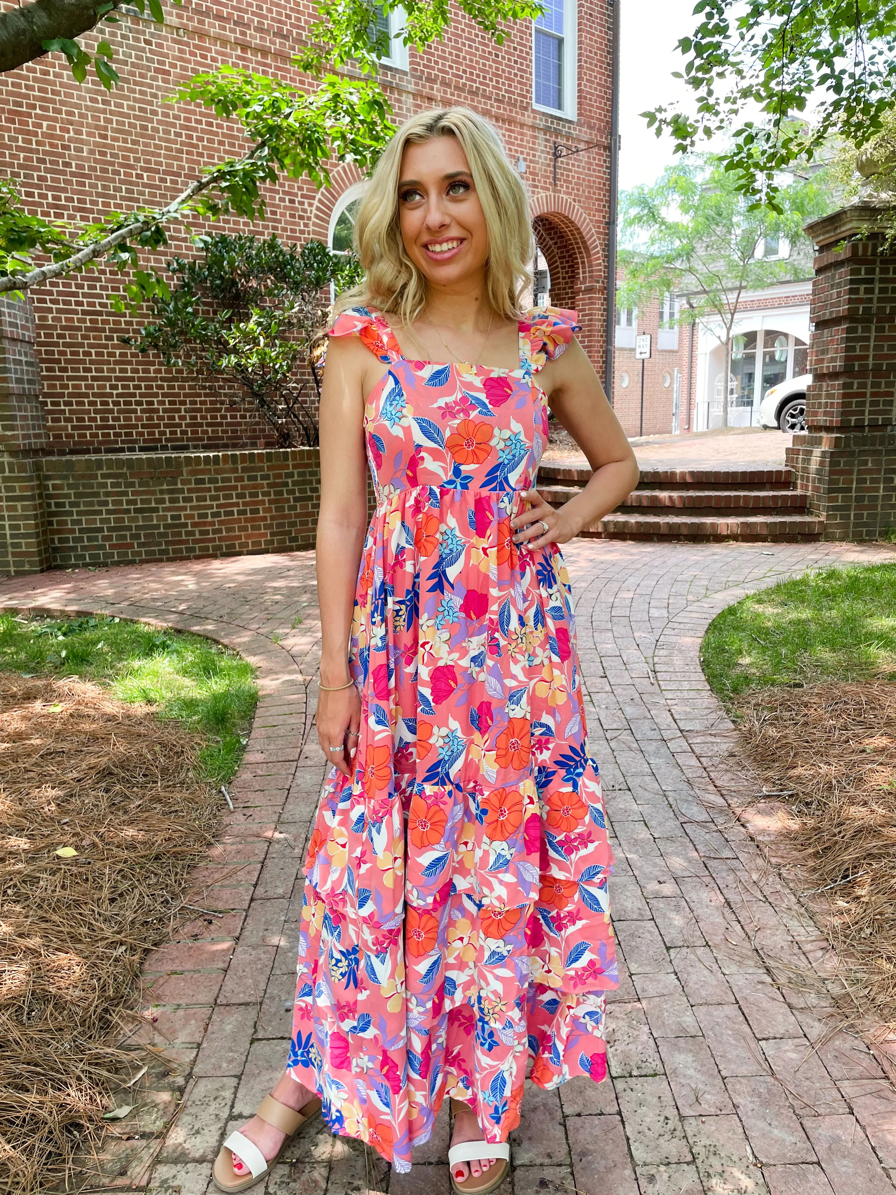 On the Wild Side Maxi Dress in Pink
