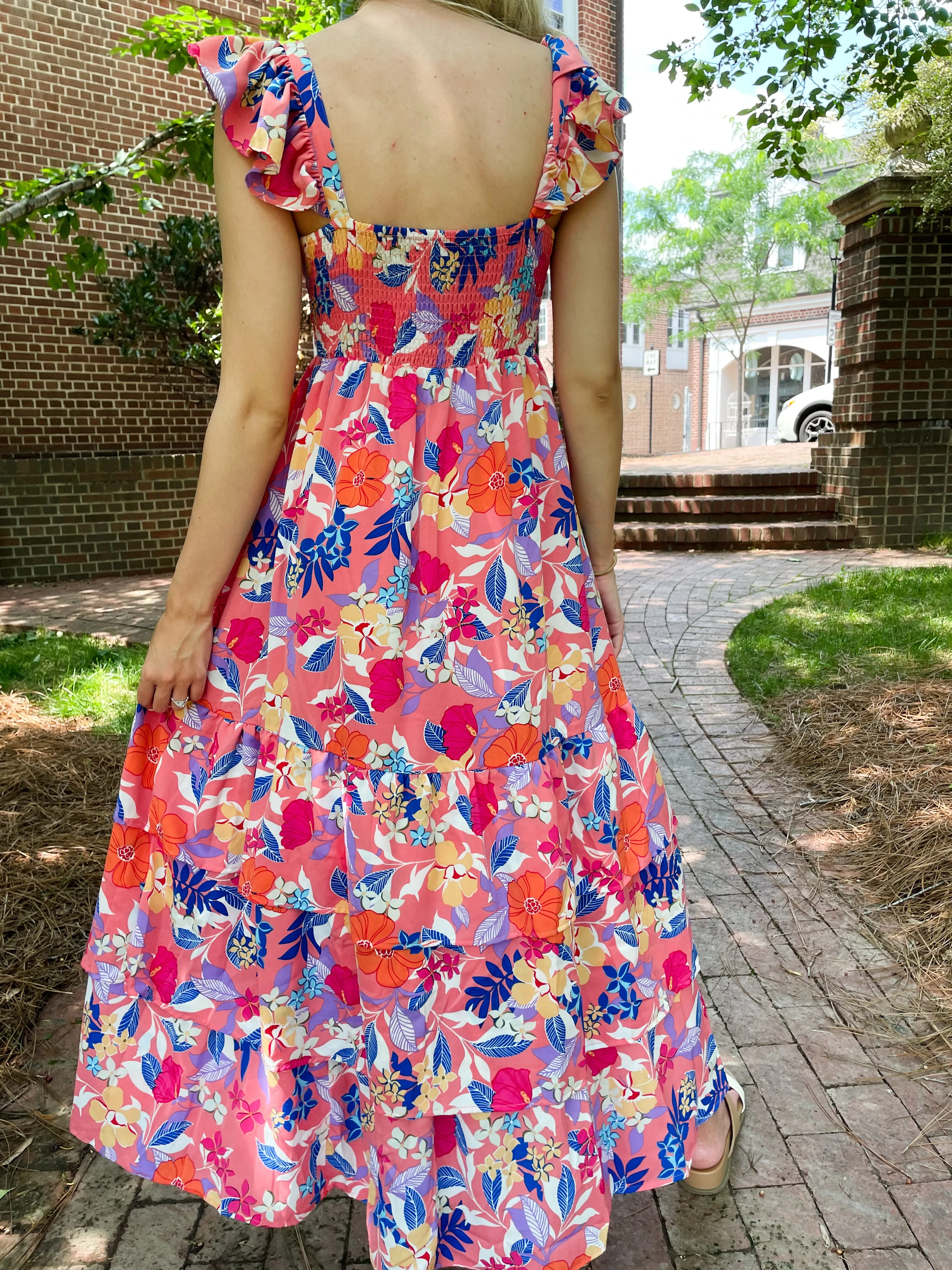 On the Wild Side Maxi Dress in Pink