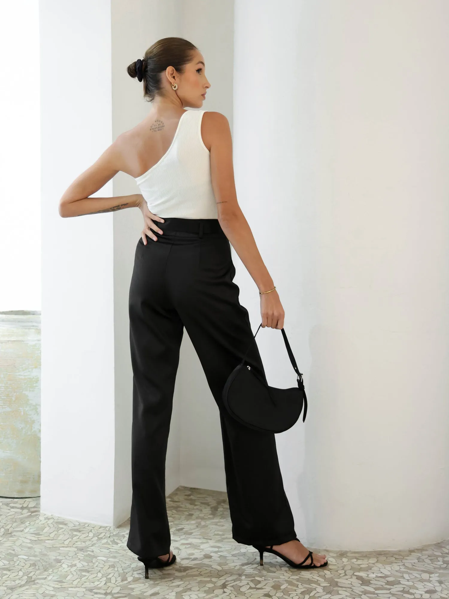 One Shoulder Rib Top