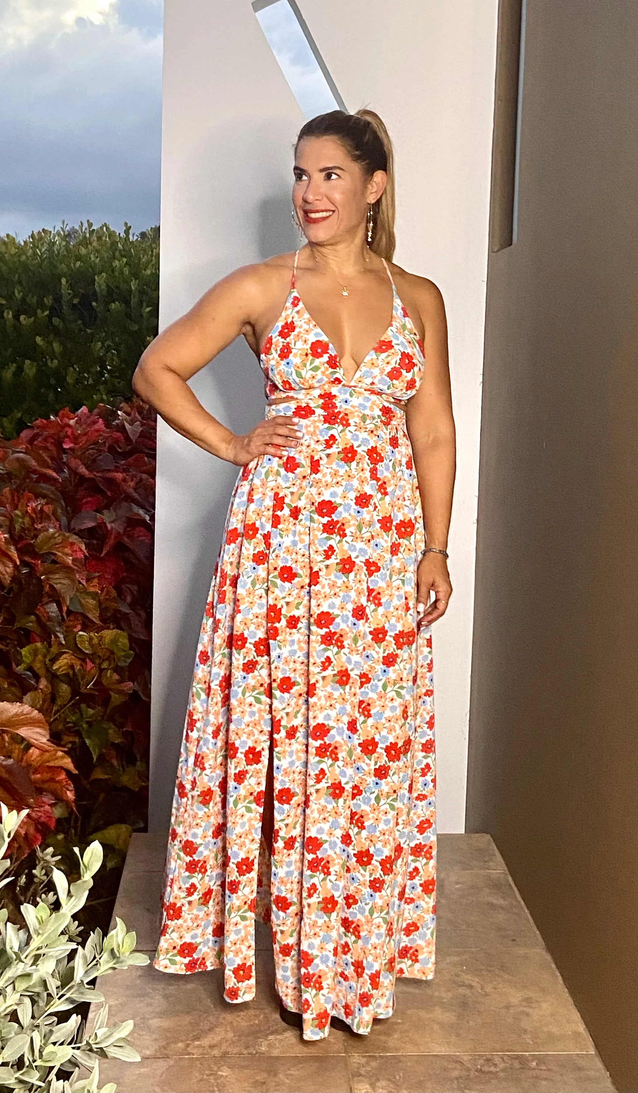 Open Cut Flower Dress