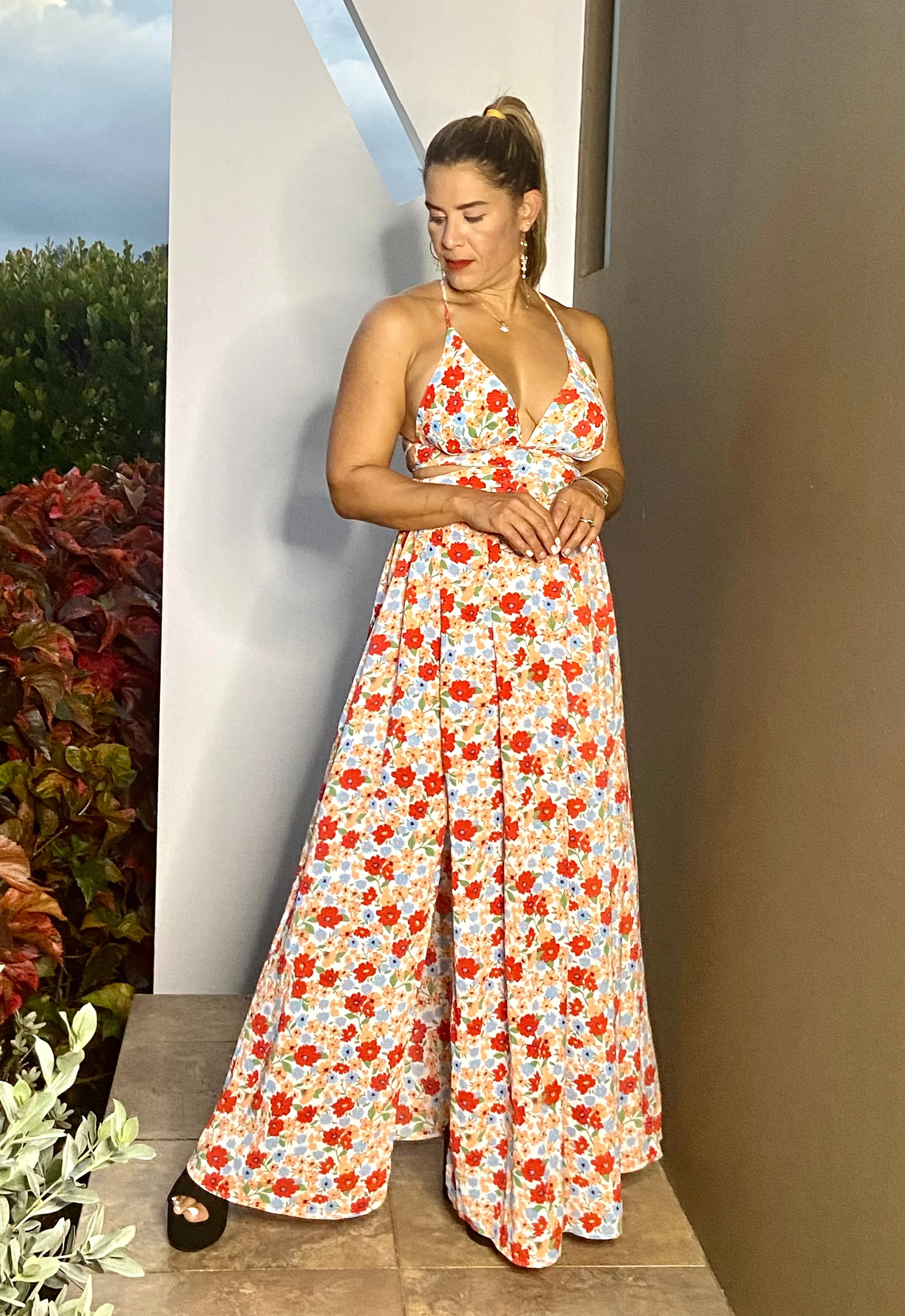 Open Cut Flower Dress